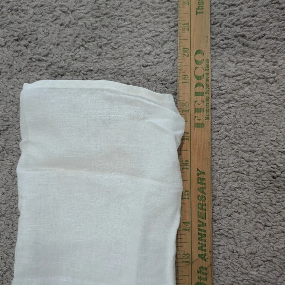 J Crew Women's Tunic Small White Linen Blend Eyelet Flowy - Picture 6 of 8